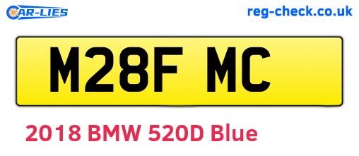 M28FMC are the vehicle registration plates.