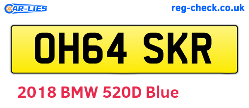 OH64SKR are the vehicle registration plates.