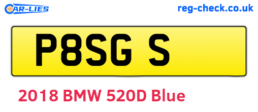 P8SGS are the vehicle registration plates.