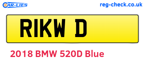 R1KWD are the vehicle registration plates.