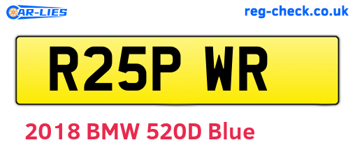 R25PWR are the vehicle registration plates.