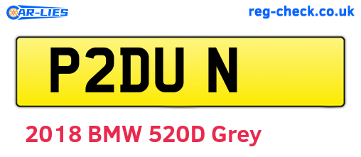 P2DUN are the vehicle registration plates.