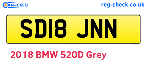 SD18JNN are the vehicle registration plates.