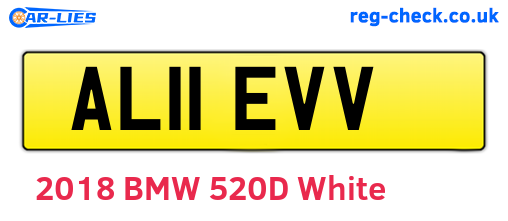 AL11EVV are the vehicle registration plates.