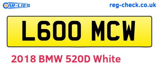 L600MCW are the vehicle registration plates.