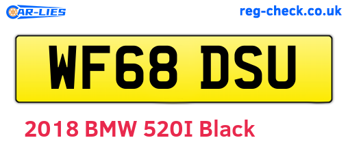 WF68DSU are the vehicle registration plates.
