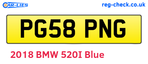 PG58PNG are the vehicle registration plates.