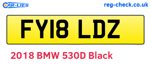 FY18LDZ are the vehicle registration plates.