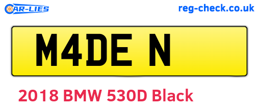 M4DEN are the vehicle registration plates.