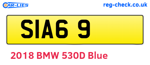 SIA69 are the vehicle registration plates.