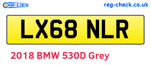 LX68NLR are the vehicle registration plates.