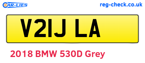 V21JLA are the vehicle registration plates.