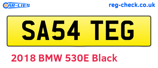 SA54TEG are the vehicle registration plates.