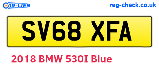 SV68XFA are the vehicle registration plates.