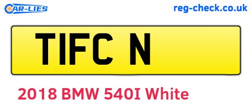 T1FCN are the vehicle registration plates.