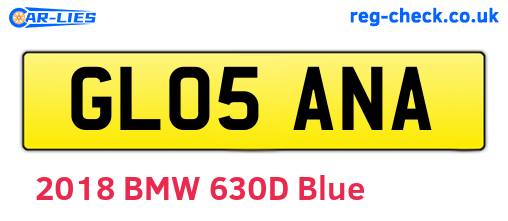 GL05ANA are the vehicle registration plates.