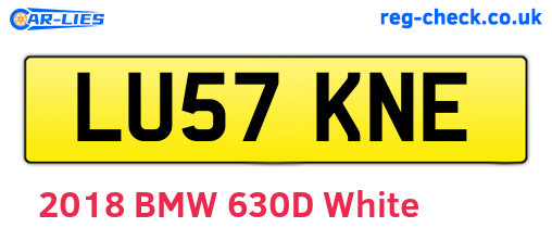 LU57KNE are the vehicle registration plates.