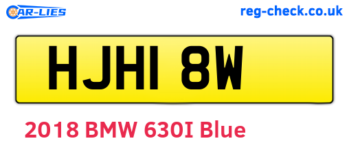 HJH18W are the vehicle registration plates.