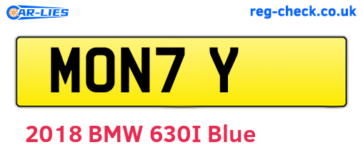 MON7Y are the vehicle registration plates.