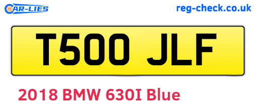 T500JLF are the vehicle registration plates.