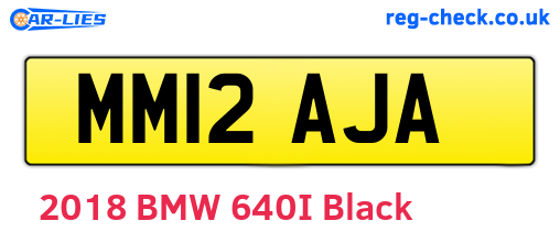 MM12AJA are the vehicle registration plates.