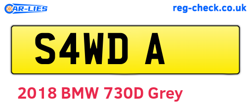 S4WDA are the vehicle registration plates.