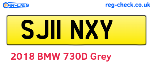 SJ11NXY are the vehicle registration plates.