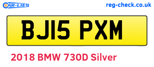 BJ15PXM are the vehicle registration plates.