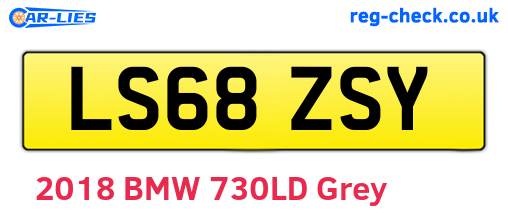 LS68ZSY are the vehicle registration plates.
