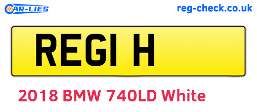 REG1H are the vehicle registration plates.