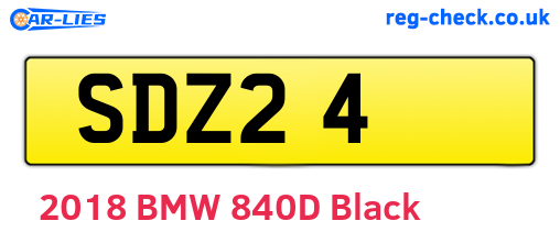 SDZ24 are the vehicle registration plates.