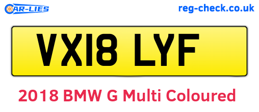 VX18LYF are the vehicle registration plates.