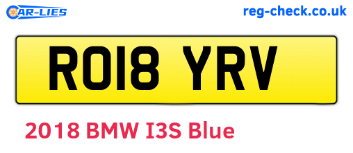RO18YRV are the vehicle registration plates.