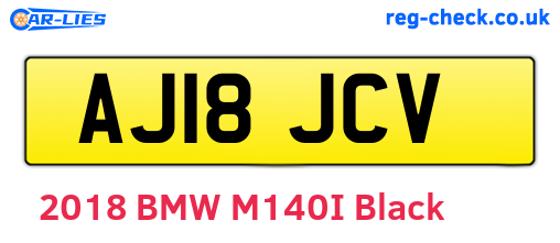 AJ18JCV are the vehicle registration plates.