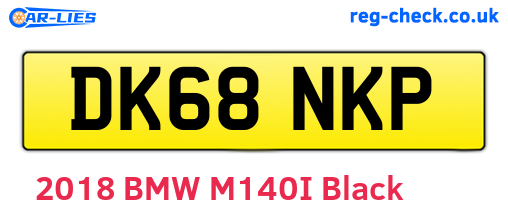 DK68NKP are the vehicle registration plates.