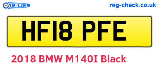 HF18PFE are the vehicle registration plates.