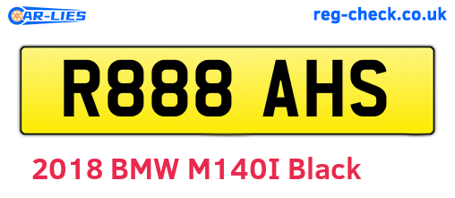 R888AHS are the vehicle registration plates.