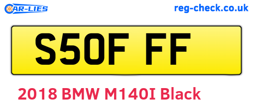 S50FFF are the vehicle registration plates.
