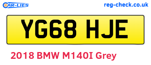 YG68HJE are the vehicle registration plates.