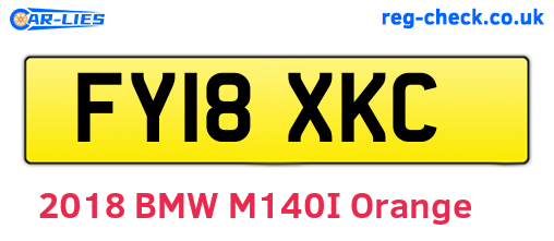 FY18XKC are the vehicle registration plates.