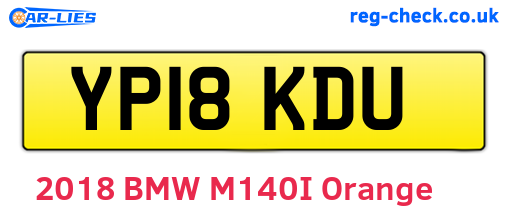 YP18KDU are the vehicle registration plates.