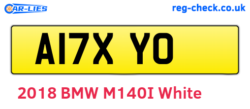 A17XYO are the vehicle registration plates.