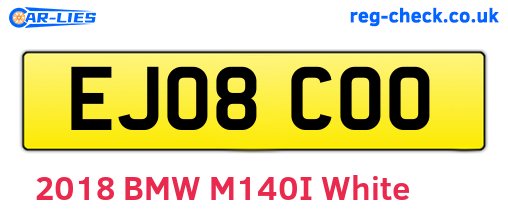 EJ08COO are the vehicle registration plates.
