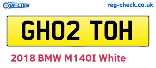 GH02TOH are the vehicle registration plates.