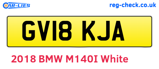 GV18KJA are the vehicle registration plates.
