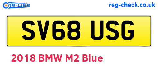 SV68USG are the vehicle registration plates.