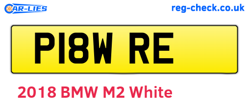 P18WRE are the vehicle registration plates.