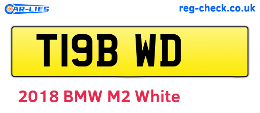 T19BWD are the vehicle registration plates.