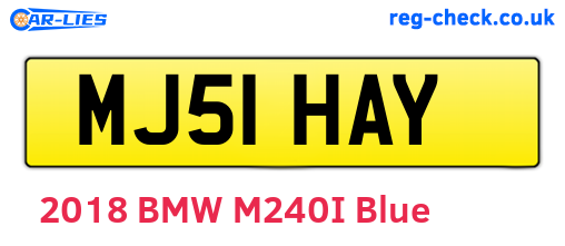 MJ51HAY are the vehicle registration plates.