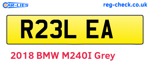 R23LEA are the vehicle registration plates.